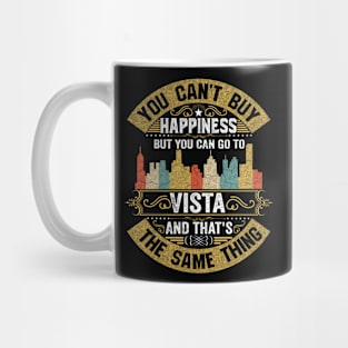 Vista City California State USA Flag Native American Mug